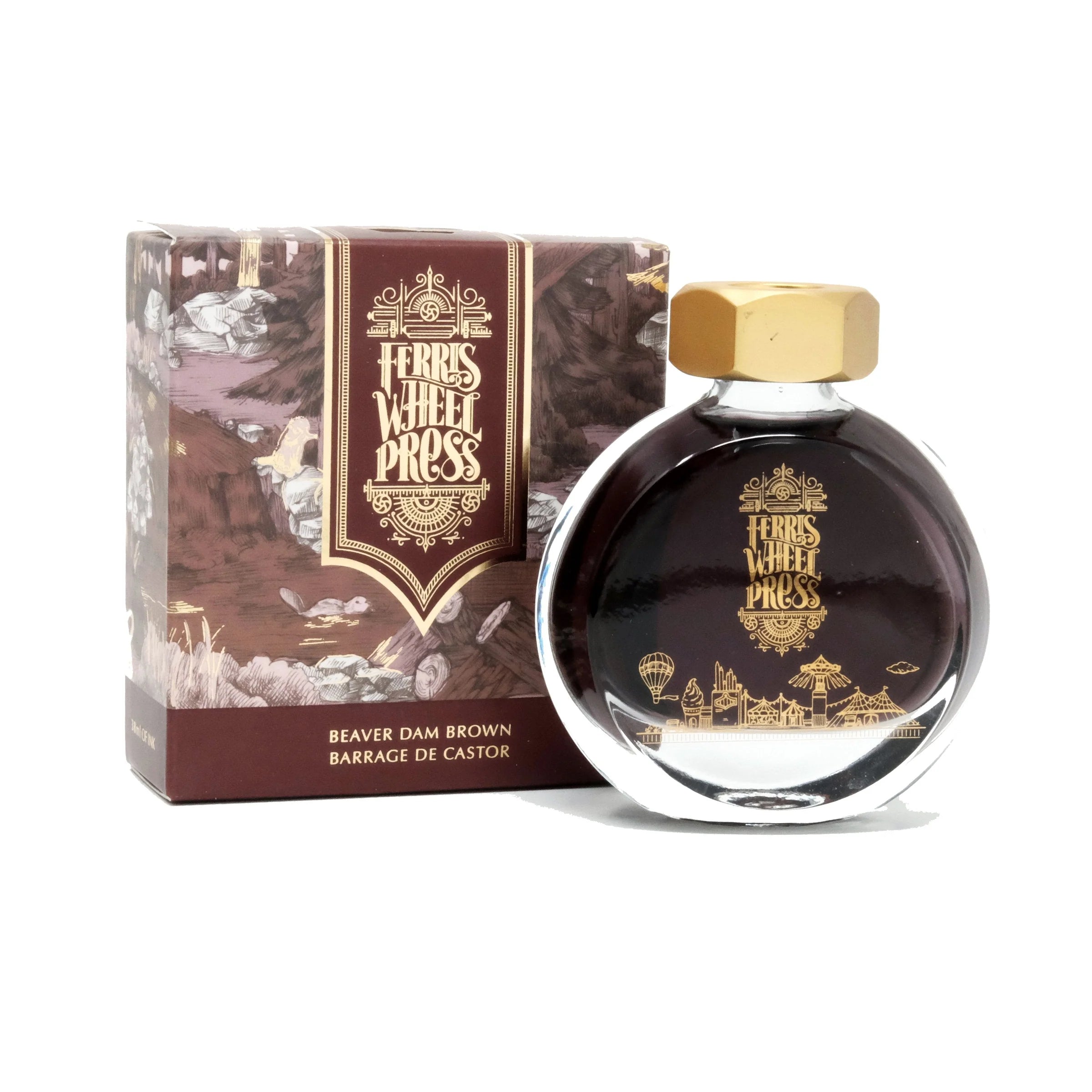 Flacon d'encre FERRIS WHEEL PRESS - Everyday Ink - Beaver Dam Brown (38ml) - 850025001649