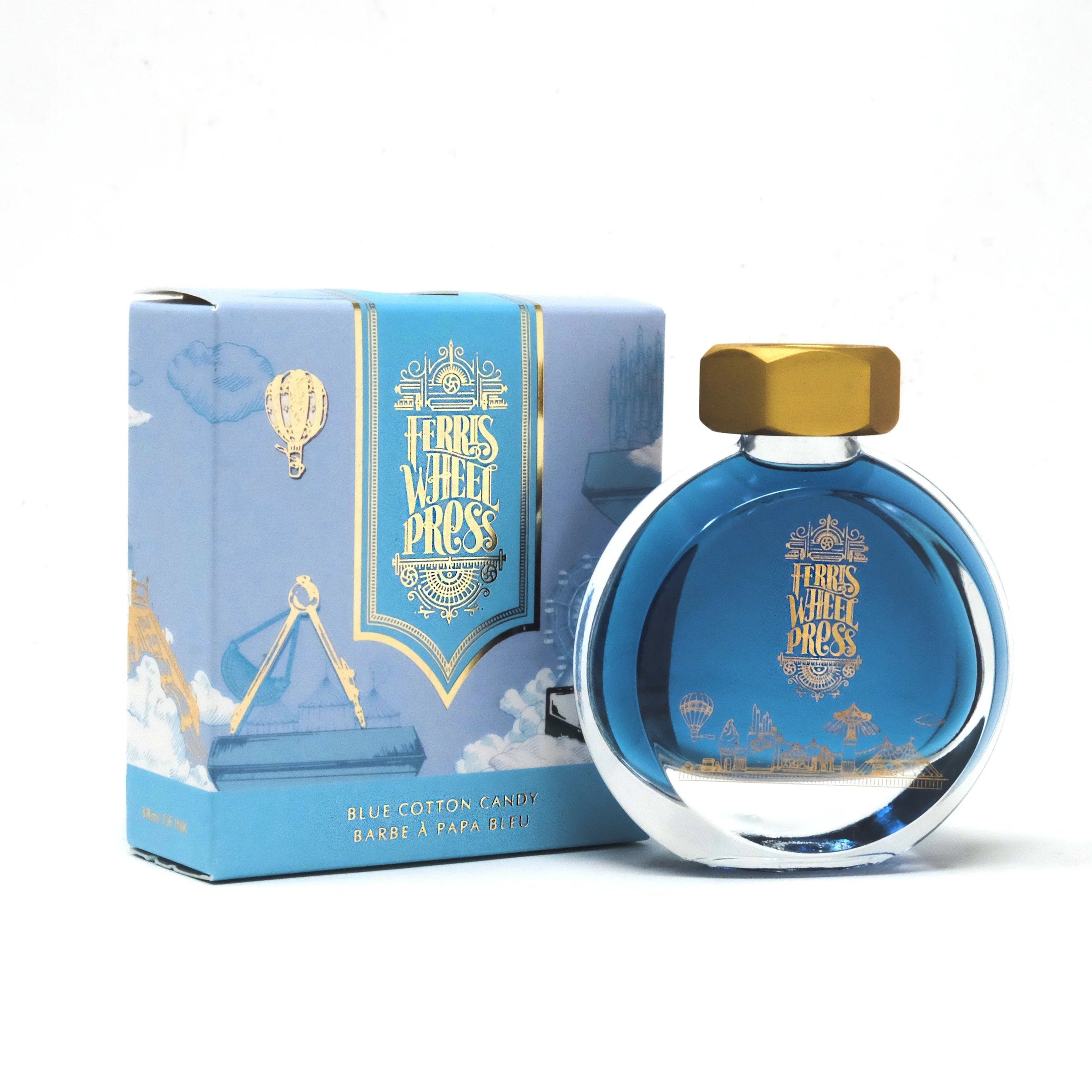 Flacon d'encre FERRIS WHEEL PRESS - Everyday Ink - Blue Cotton Candy (38ml) - 850025001823