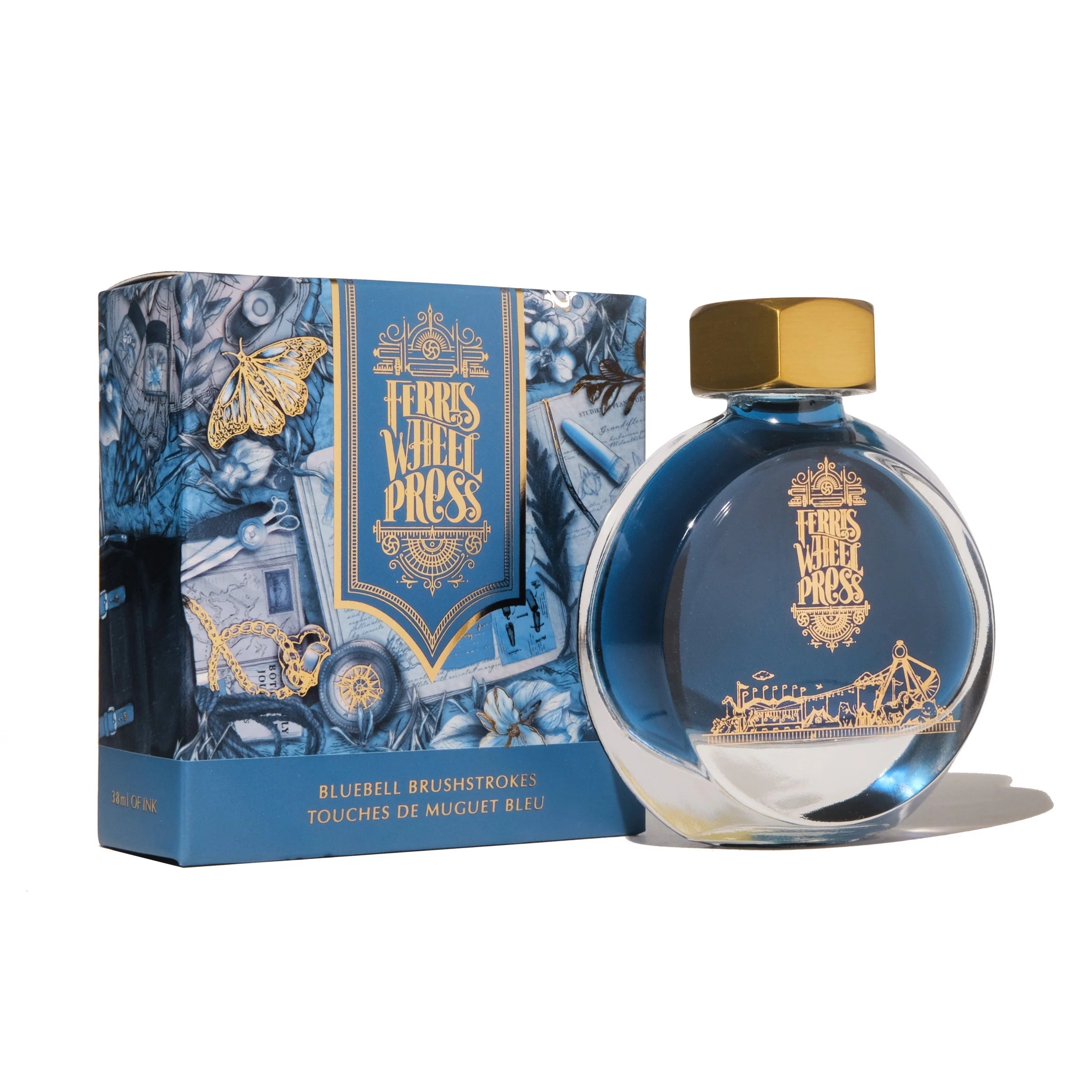 Flacon d'encre FERRIS WHEEL PRESS - Everyday Ink - Bluebell Brushstrokes (38ml) - 