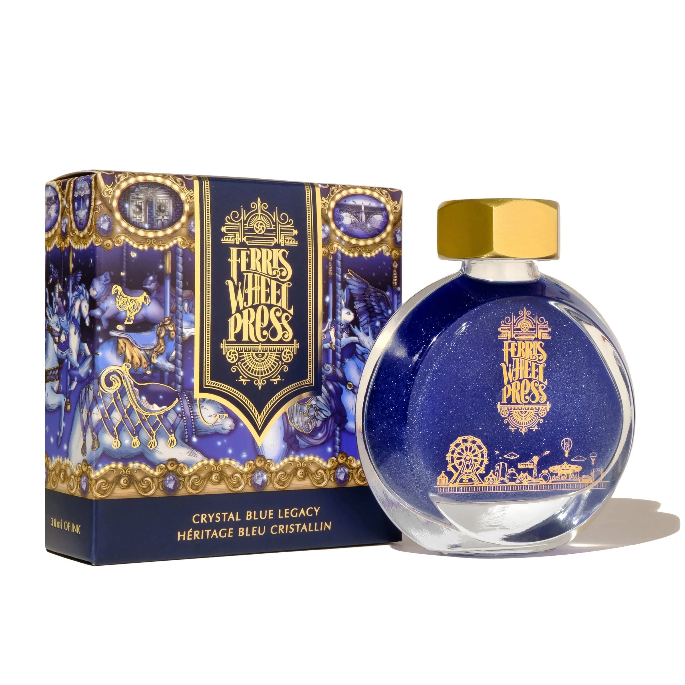 Flacon d'encre FERRIS WHEEL PRESS - Everyday Ink - Crystal Blue Legacy (38ml) - 818351002617