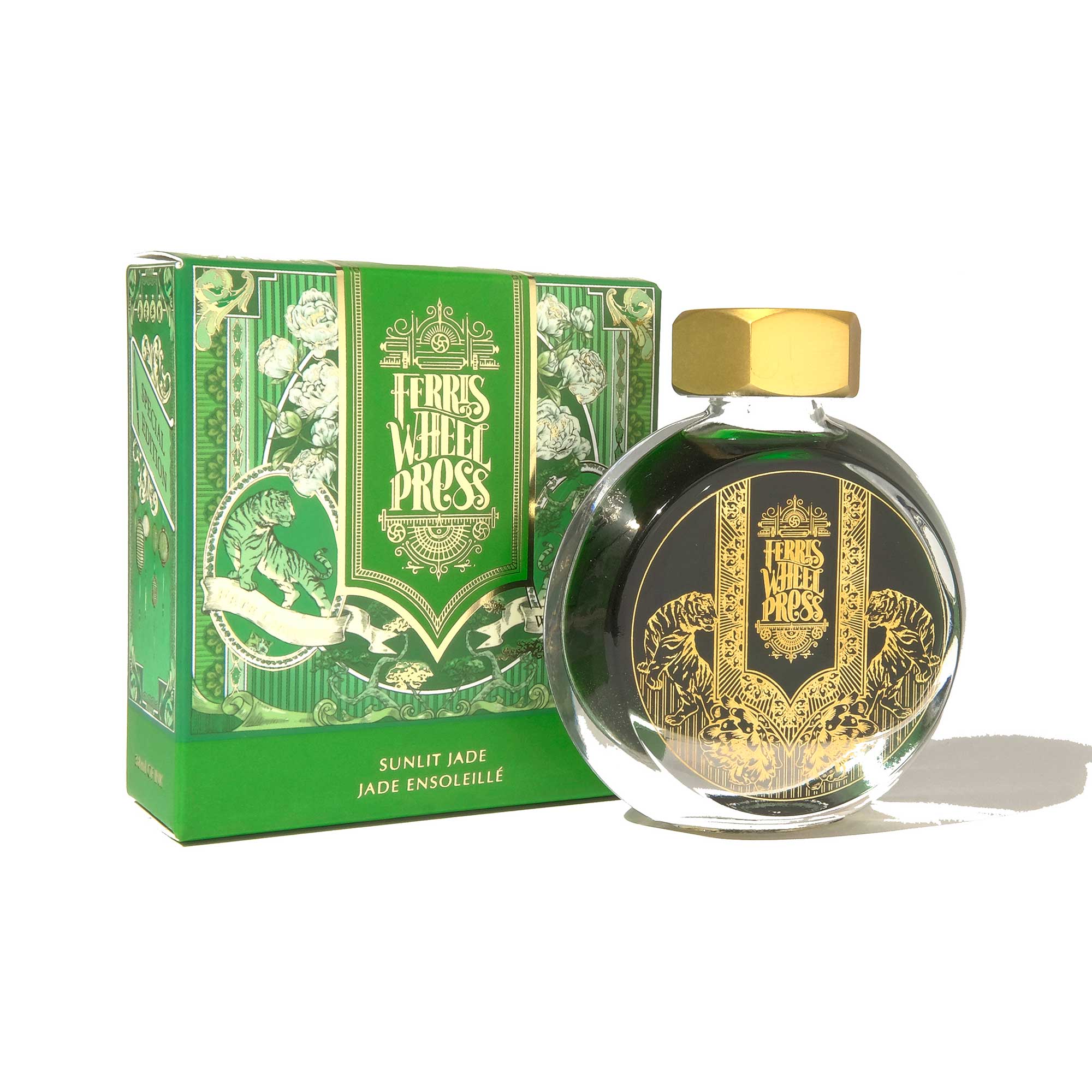 Flacon d'encre FERRIS WHEEL PRESS - Everyday Ink | Curious Collaborations Series | Fête Chinoise - Sunlit Jade (38ml) - 