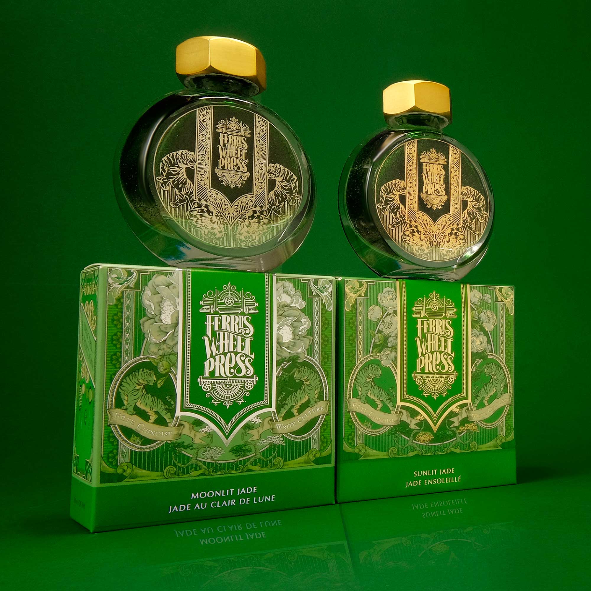 Flacon d'encre FERRIS WHEEL PRESS - Everyday Ink | Curious Collaborations Series | Fête Chinoise - Sunlit Jade (38ml) - 