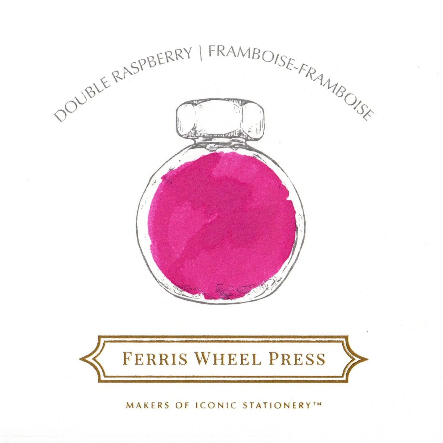 Flacon d'encre FERRIS WHEEL PRESS - Everyday Ink - Double Raspberry (38ml) - 850025001557