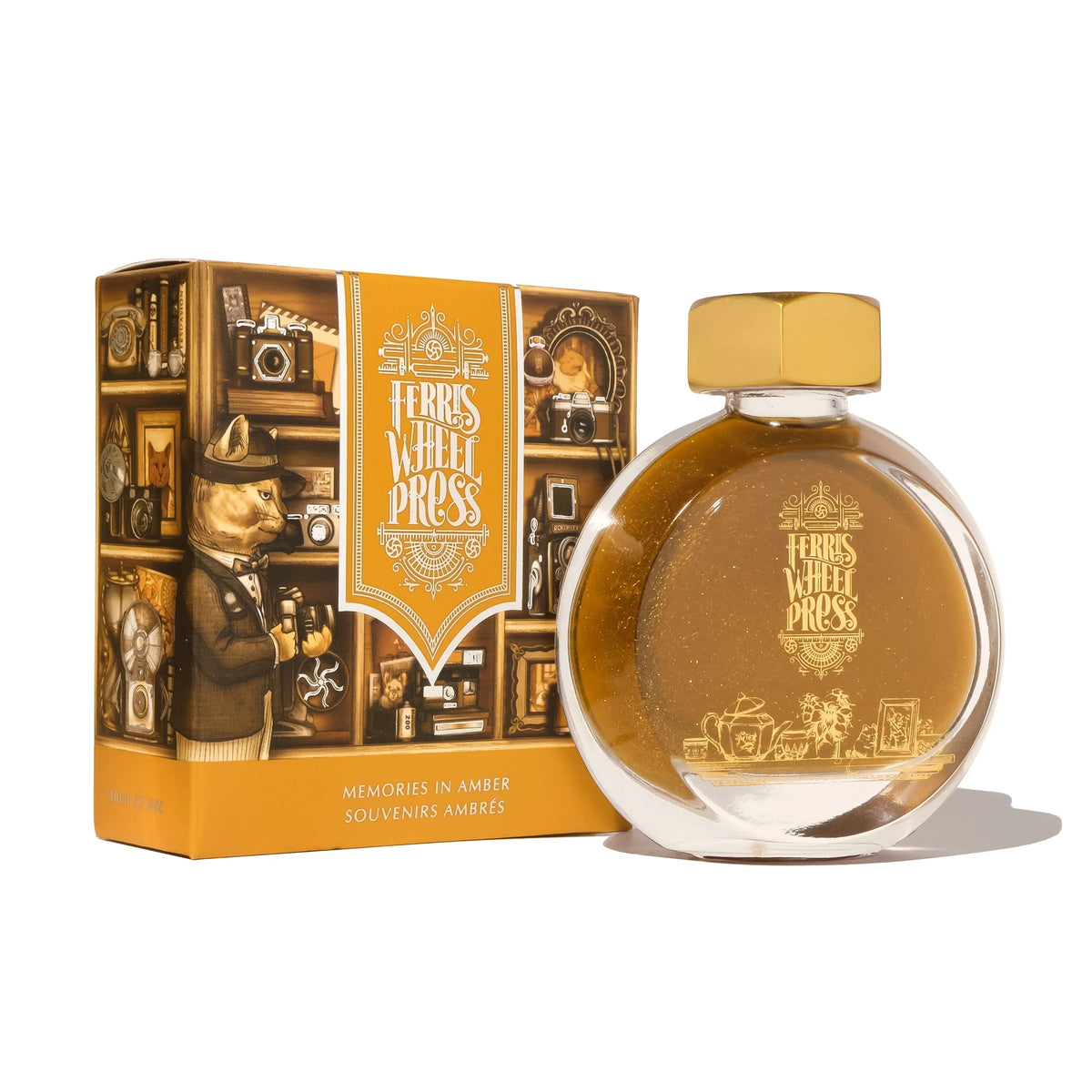 Flacon d'encre FERRIS WHEEL PRESS - Everyday Ink - Memories in Amber (38ml) - 818351006585