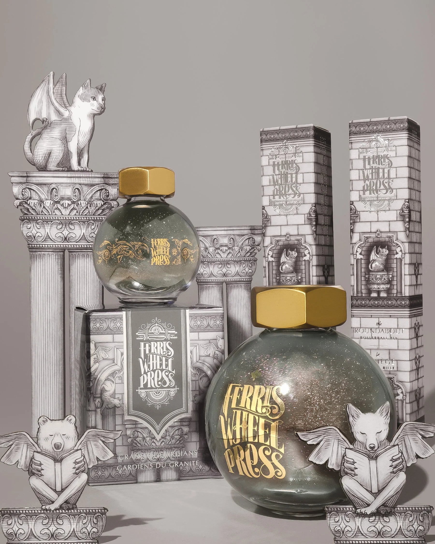 Flacon d'encre FERRIS WHEEL PRESS - FerriTales - Bestiary Series | Granite Guardians (20ml) - 818351004543