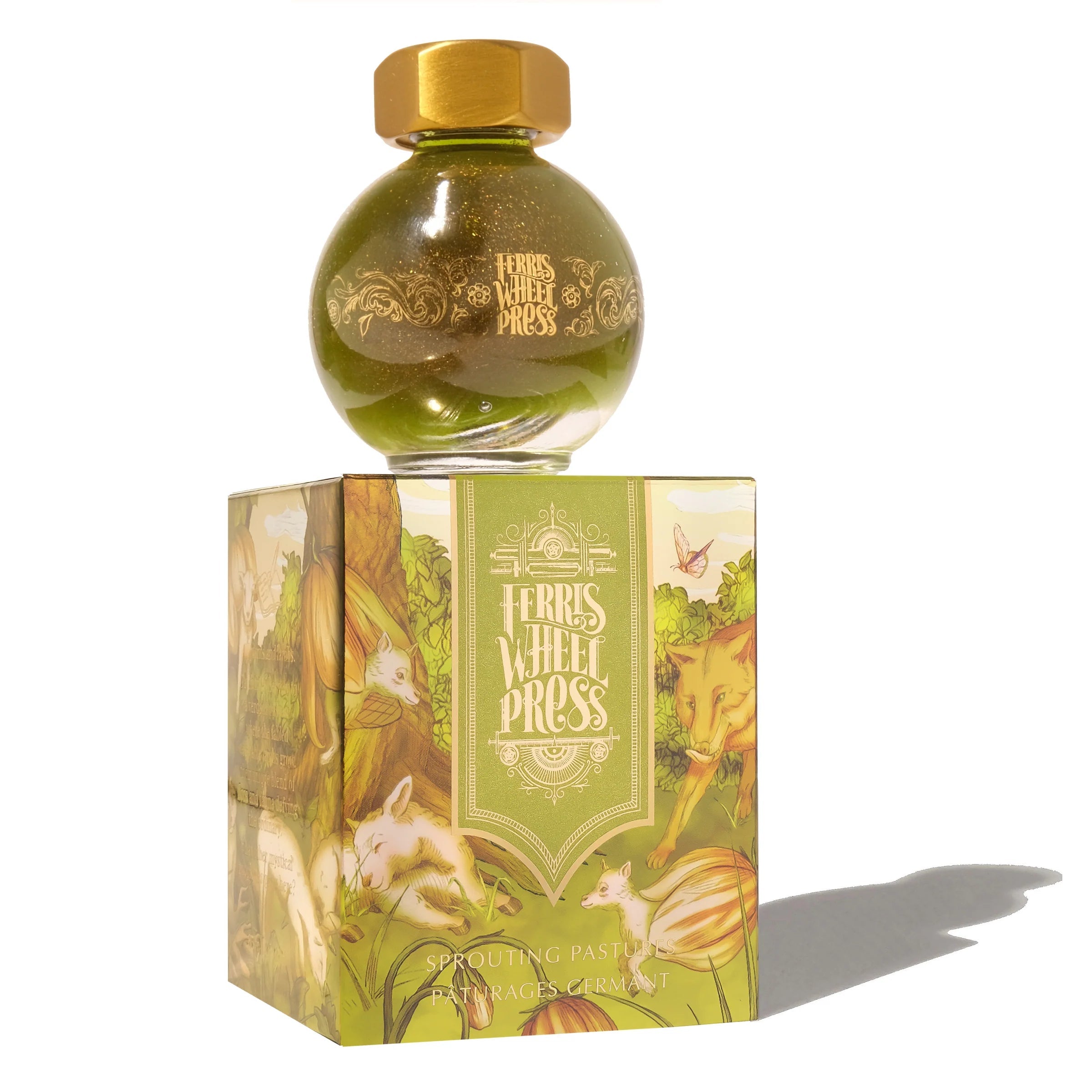 Flacon d'encre FERRIS WHEEL PRESS - FerriTales - Bestiary Series | Sprouting Pastures (20ml) - 