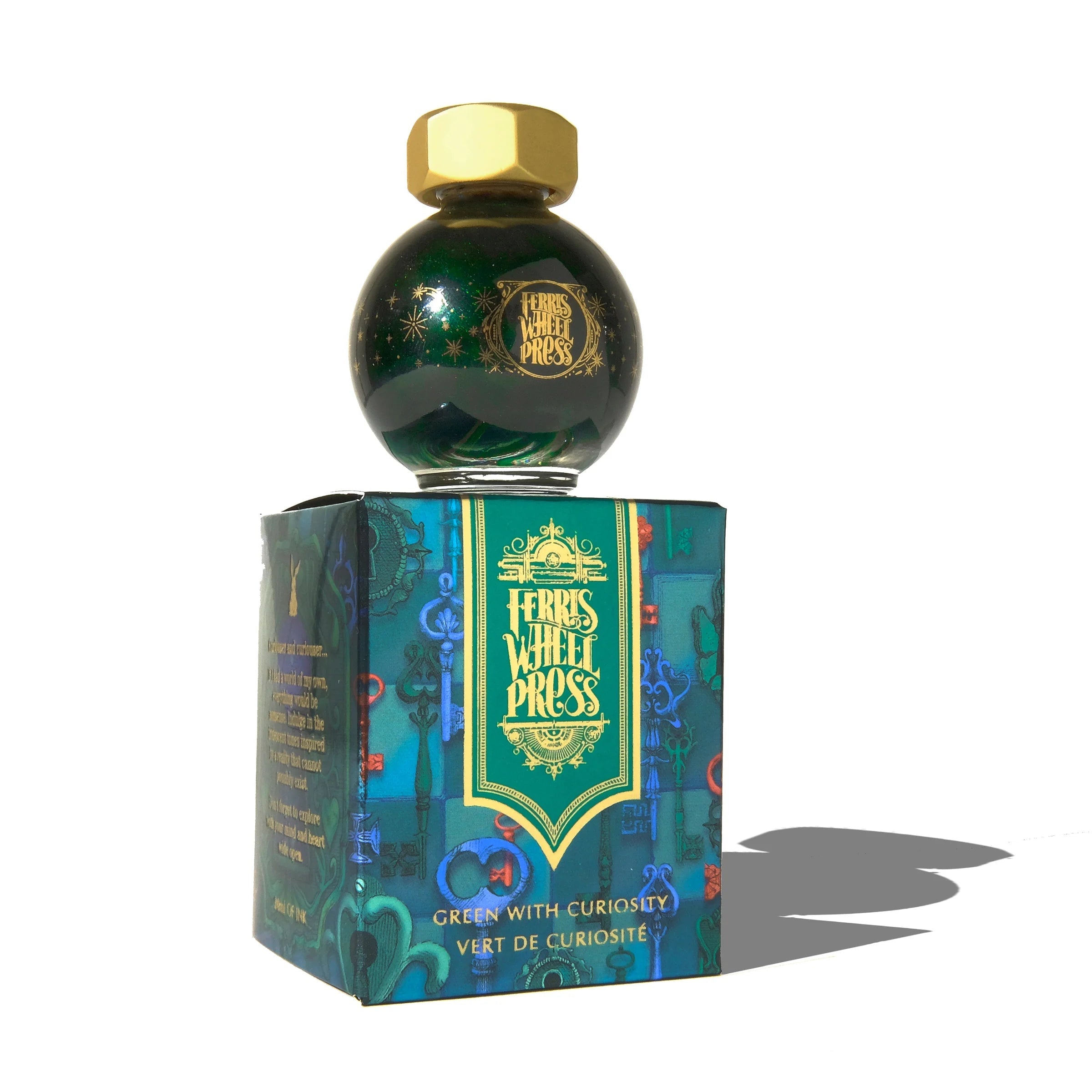 Flacon d'encre FERRIS WHEEL PRESS - FerriTales - Down the Rabbit Hole | Green with Curiosity (20ml) - 818351001788