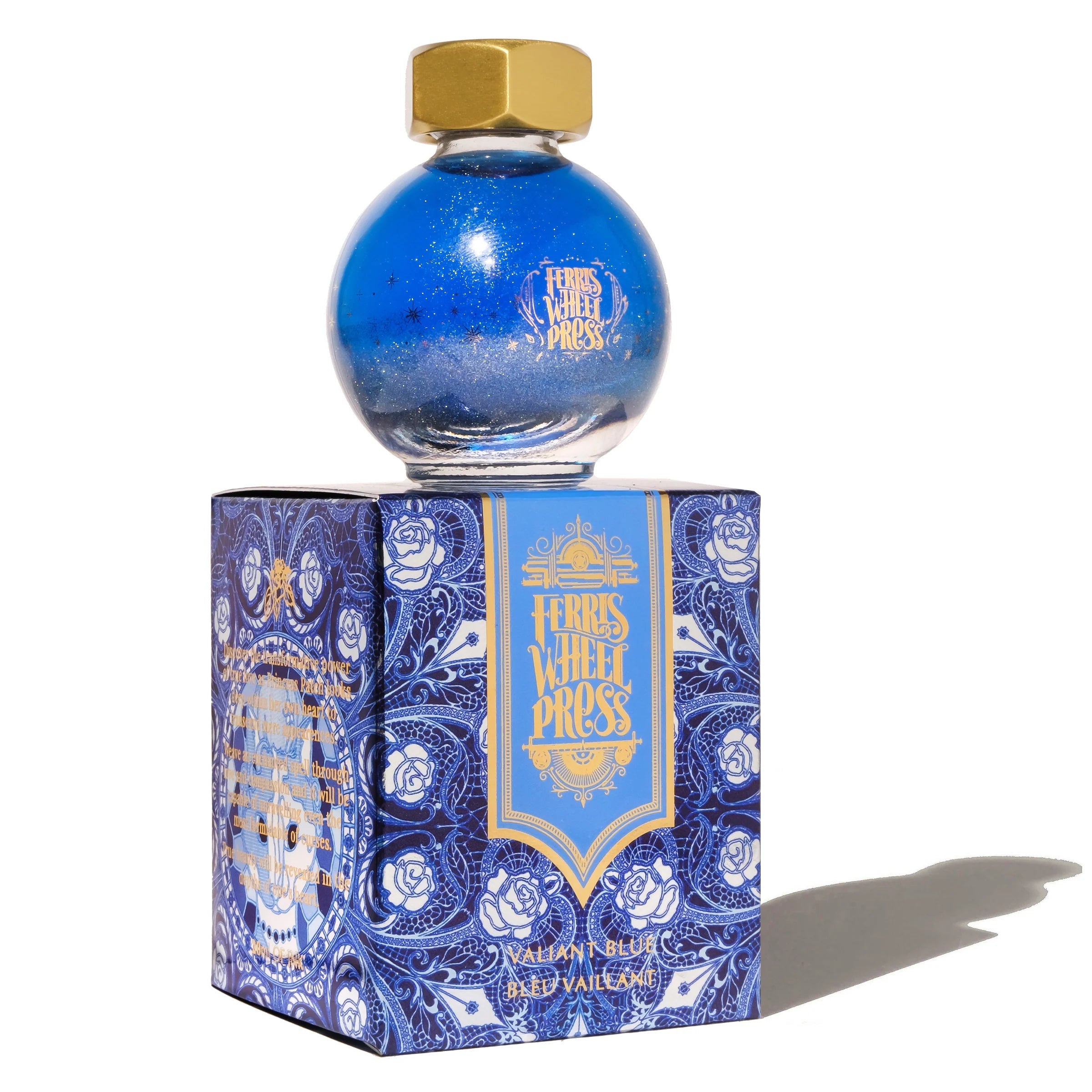 Flacon d'encre FERRIS WHEEL PRESS - FerriTales - The Beauty and the Beast | Valiant Blue (20ml) - 818351003133