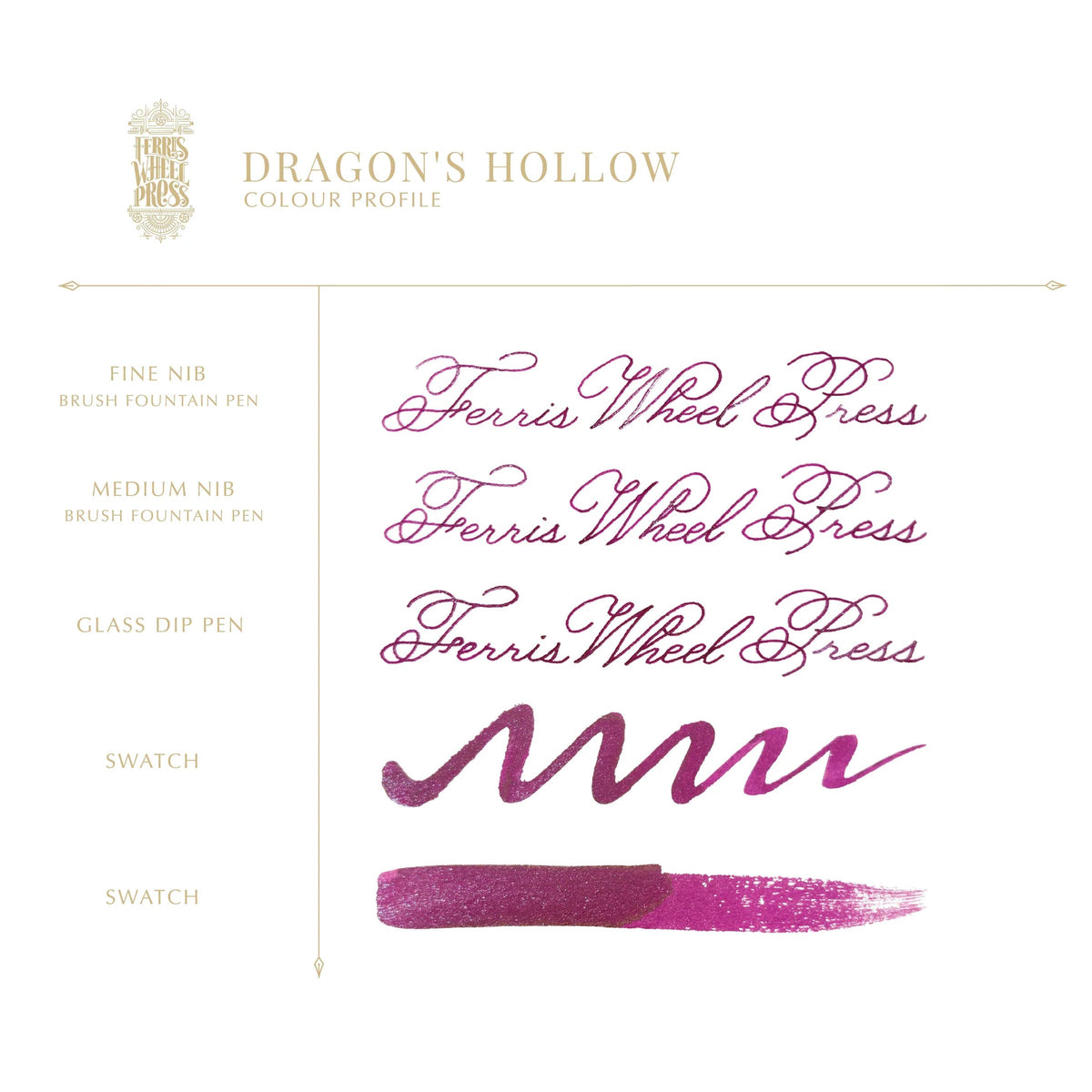 Flacon d'encre FERRIS WHEEL PRESS - FerriTales - The Book of Knights Series | Dragon's Hollow (20ml) - 818351007636