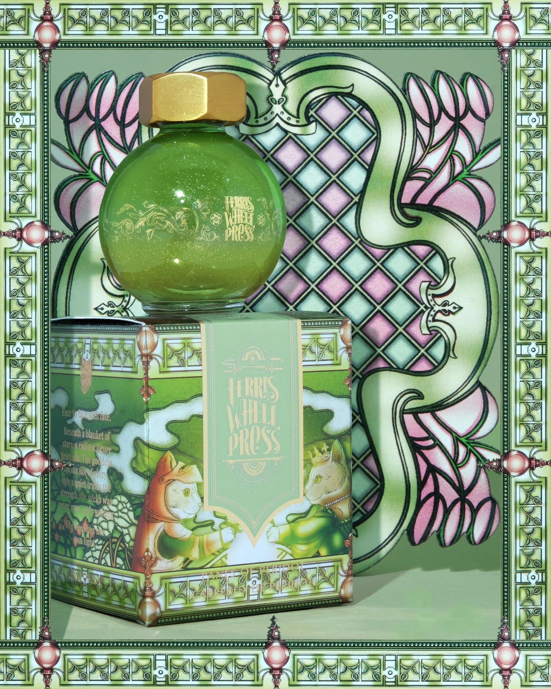 Flacon d'encre FERRIS WHEEL PRESS - FerriTales - The Book of Knights Series | Panes of Peridot (20ml) - 