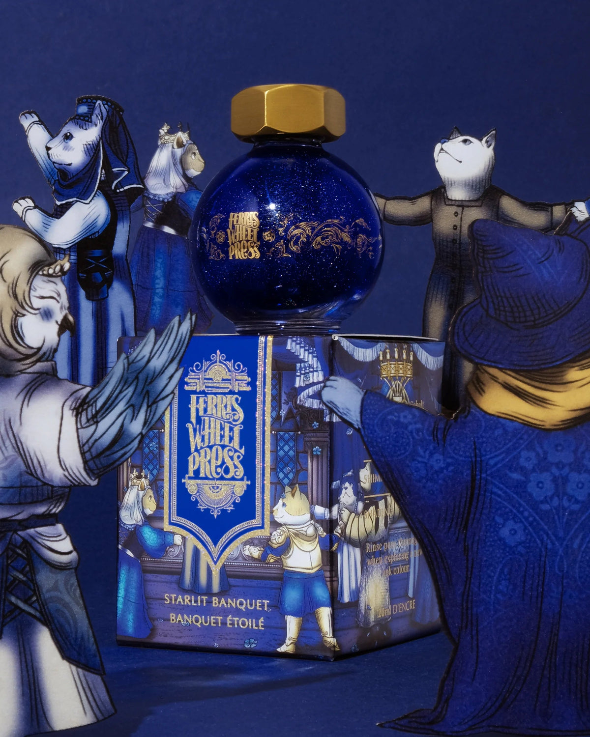 Flacon d'encre FERRIS WHEEL PRESS - FerriTales - The Book of Knights Series | Starlit Banquet (20ml) - 818351007728