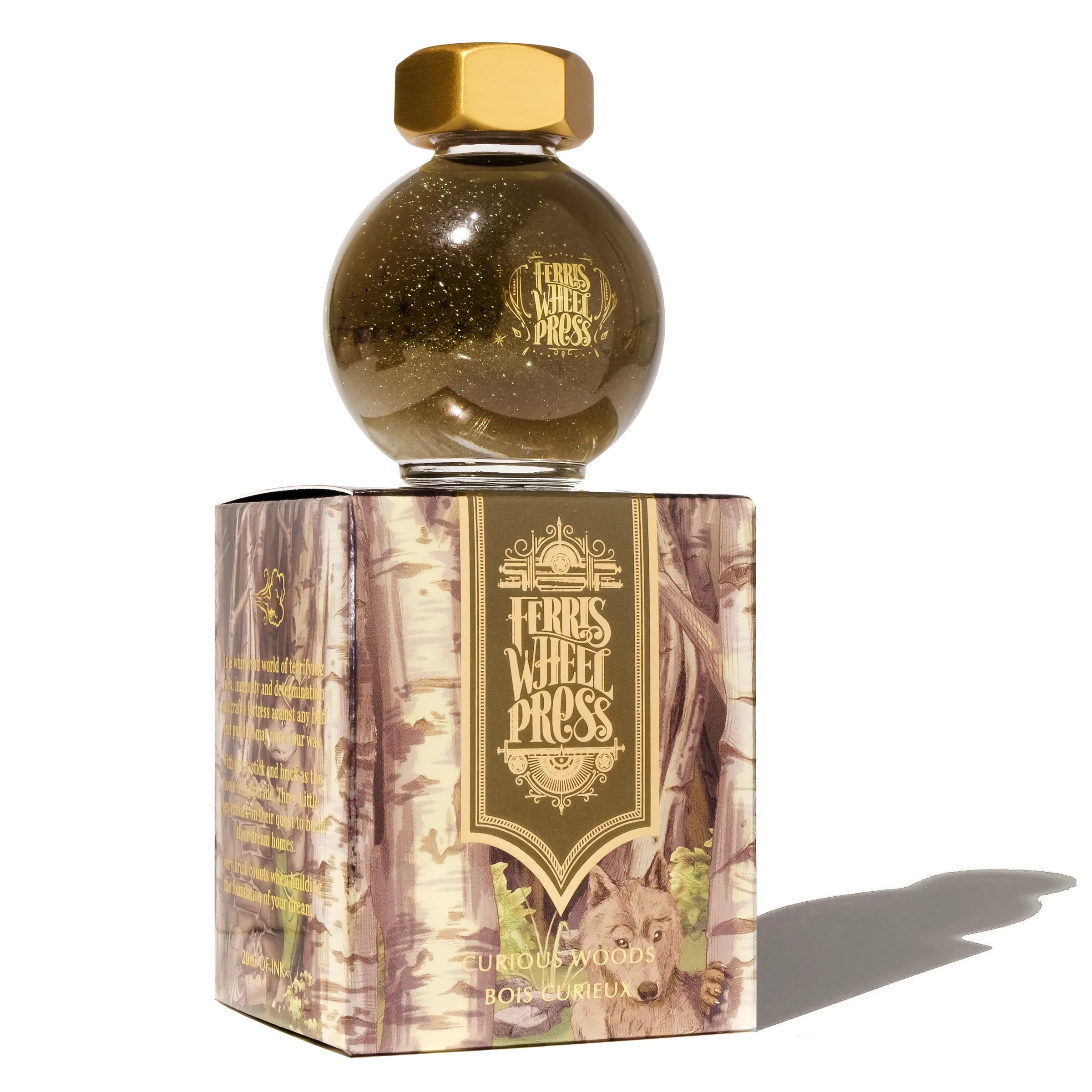 Flacon d'encre FERRIS WHEEL PRESS - FerriTales - The Three Little Pigs | Curious Woods (20ml) - 818351003331