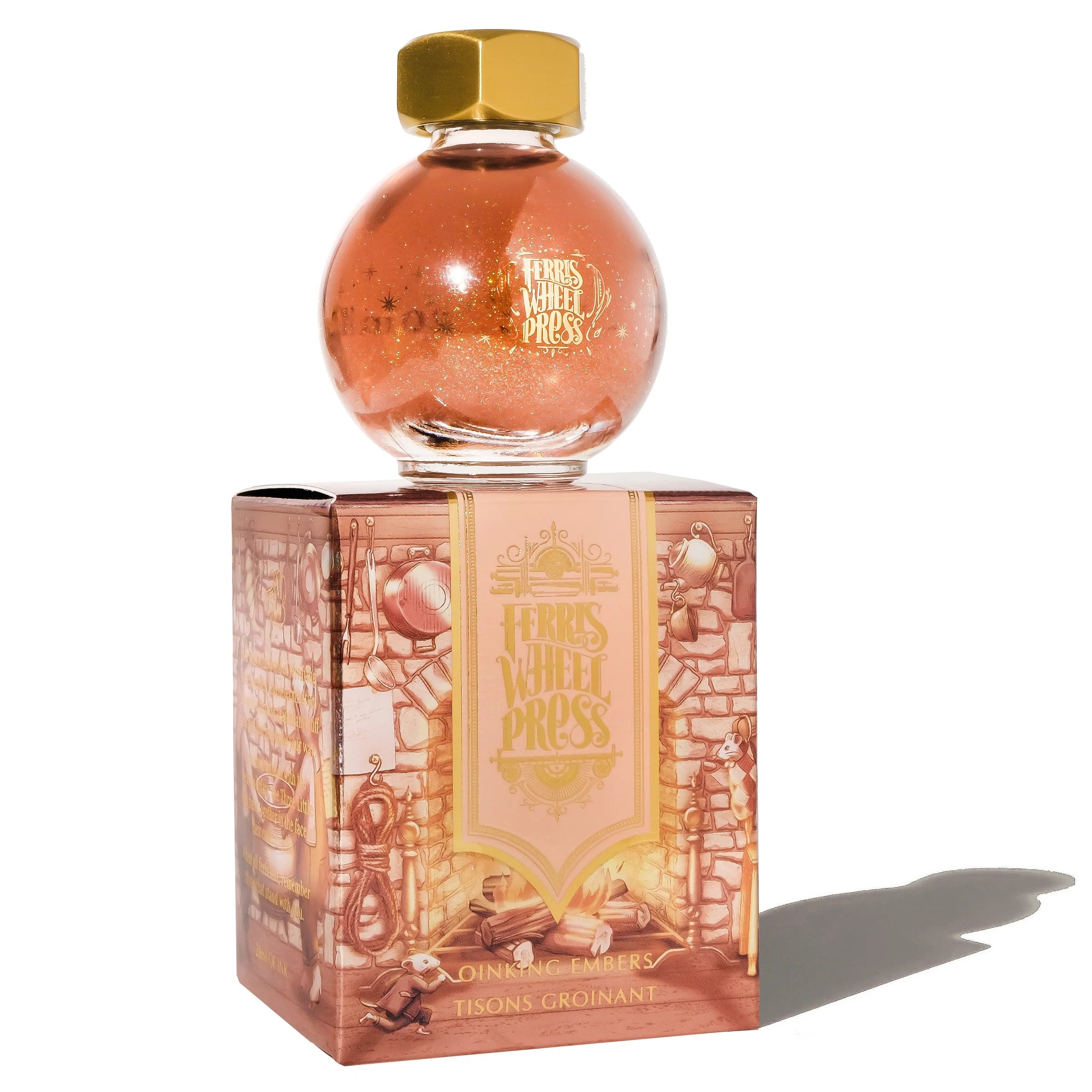 Flacon d'encre FERRIS WHEEL PRESS - FerriTales - The Three Little Pigs | Oinking Embers (20ml) - 818351003355