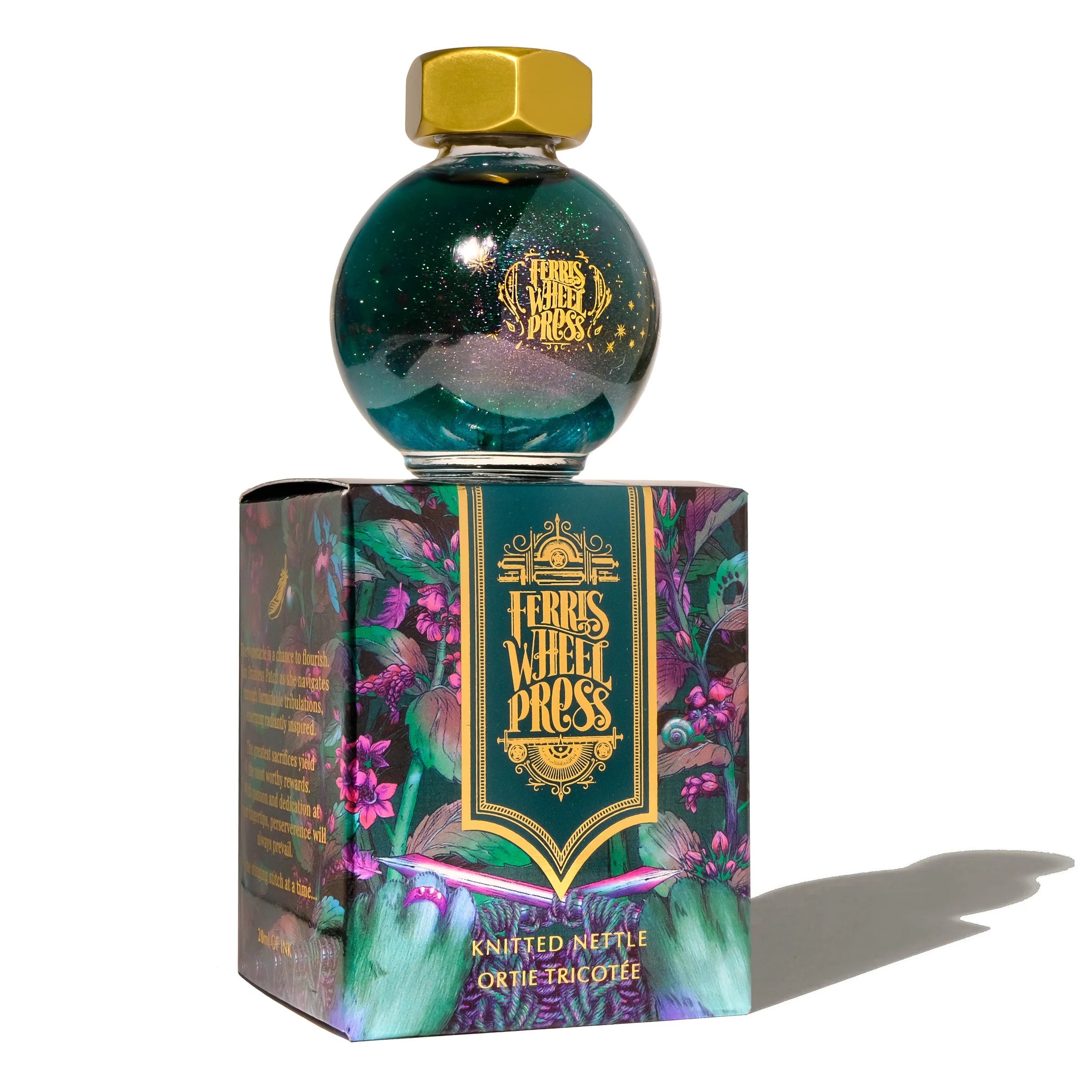 Flacon d'encre FERRIS WHEEL PRESS - FerriTales - The Wild Swans | Knitted Nettle (20ml) - 818351002877
