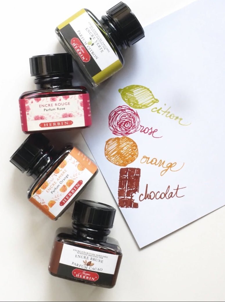 Flacon d'encre JACQUES HERBIN - Encre d'écriture parfumée - Parfum Violette (10ml) - 10 ml - 3188552137775