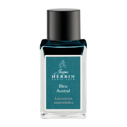 Flacon d'encre JACQUES HERBIN - Les Encres Essentielles - Bleu Austral (15ml) - 3188555171165