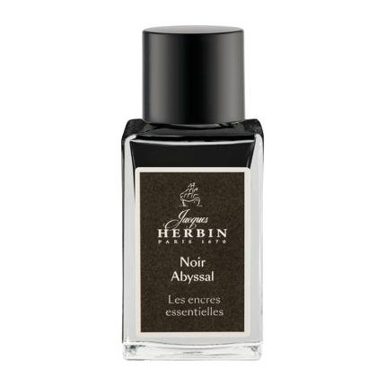 Flacon d'encre JACQUES HERBIN - Les Encres Essentielles - Noir Abyssal (15ml) - 3188555171097