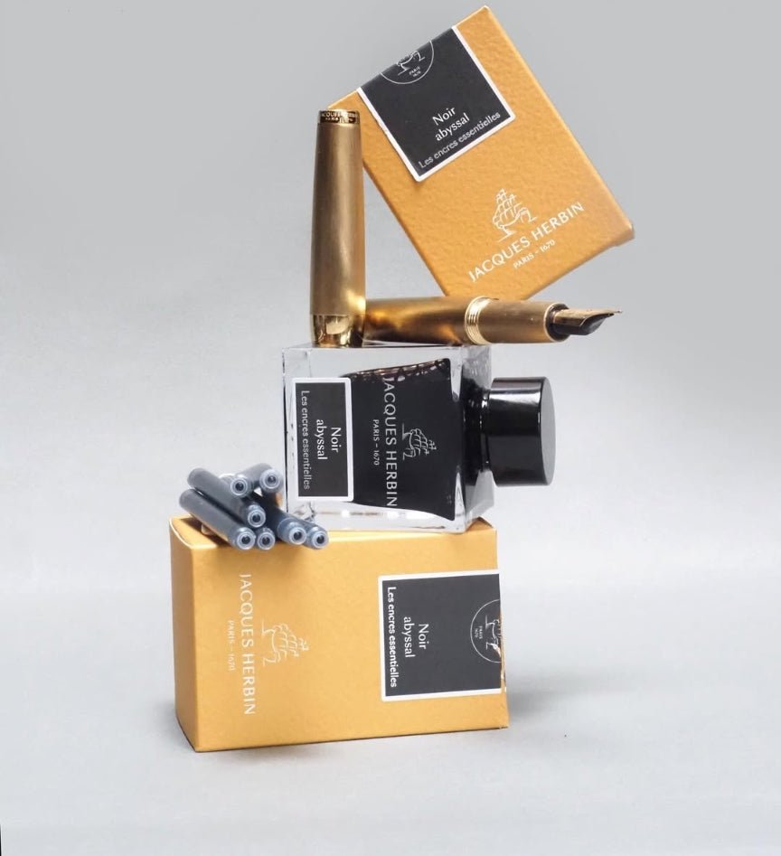 Flacon d'encre JACQUES HERBIN - Les Encres Essentielles - Noir Abyssal - 50 ml - 3188555131091
