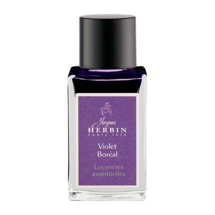 Flacon d'encre JACQUES HERBIN - Les Encres Essentielles - Violet Boréal (15ml) - 3188555171738
