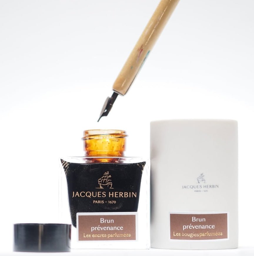 Flacon d'encre JACQUES HERBIN - Les Encres Parfumées - Brun Prévenance - 50 ml - 3188556147473