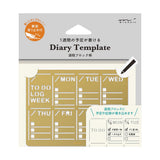 Pochoir MIDORI Template - Journal hebdomadaire