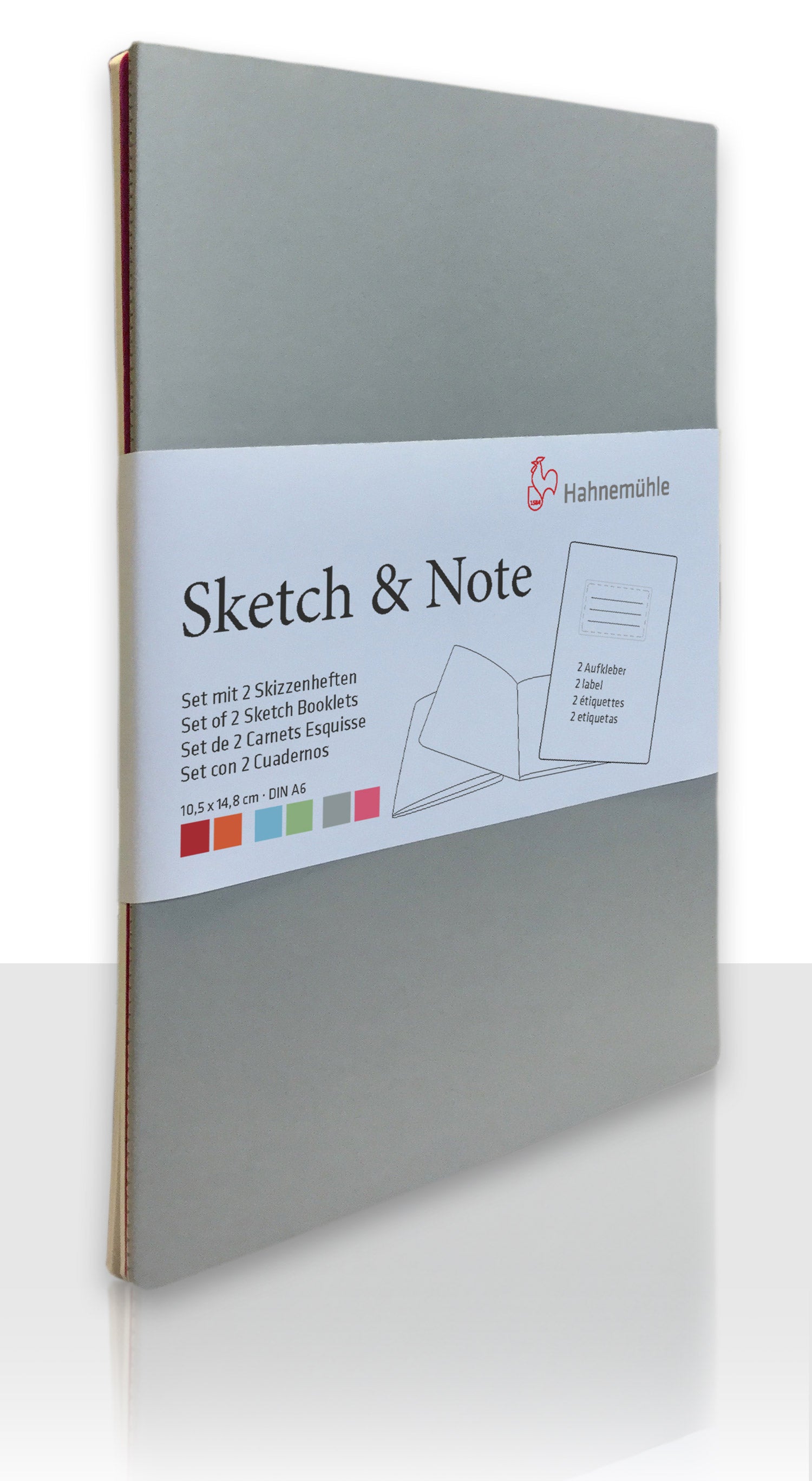 Hahnemühle Sketch & Note A6 / Blanc / Laurier/Fuschia 4011367089795
