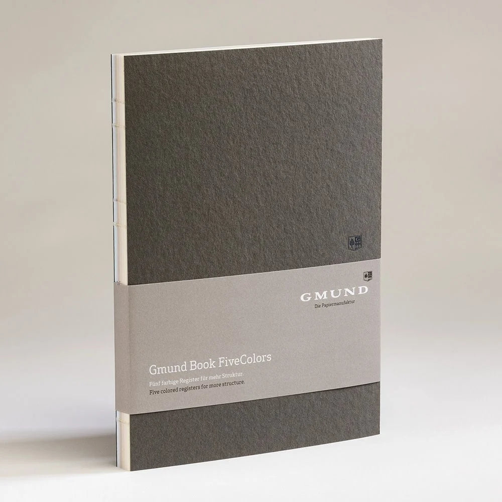Carnet GMUND Registerbook FiveColors - Hardcover - B5 - Uni - Grey