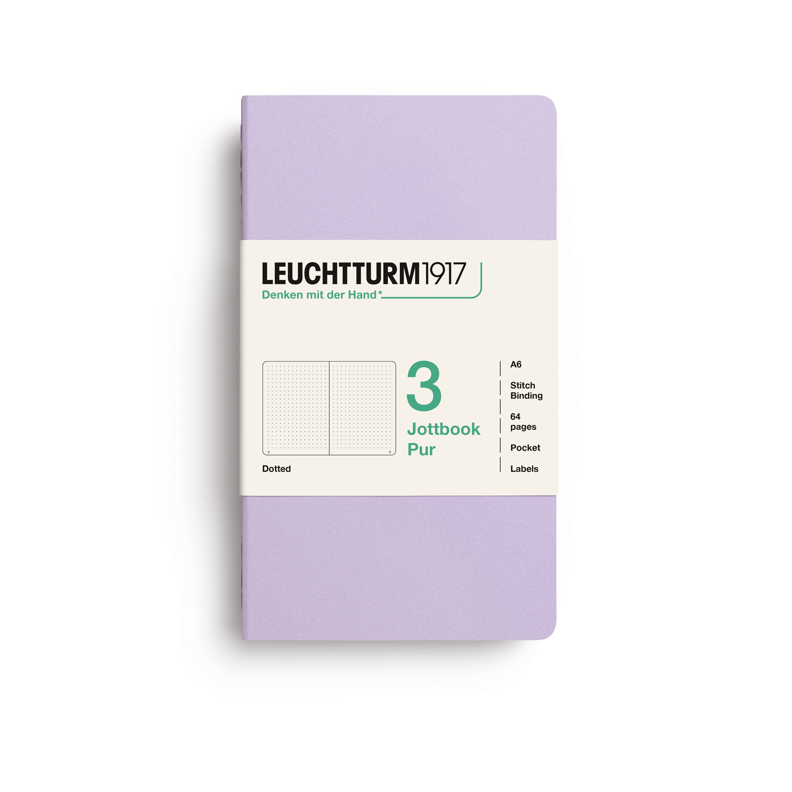 Carnet LEUCHTTURM1917 Jottbook Pur - A6 - Softcover - Pointillé - Lilac
