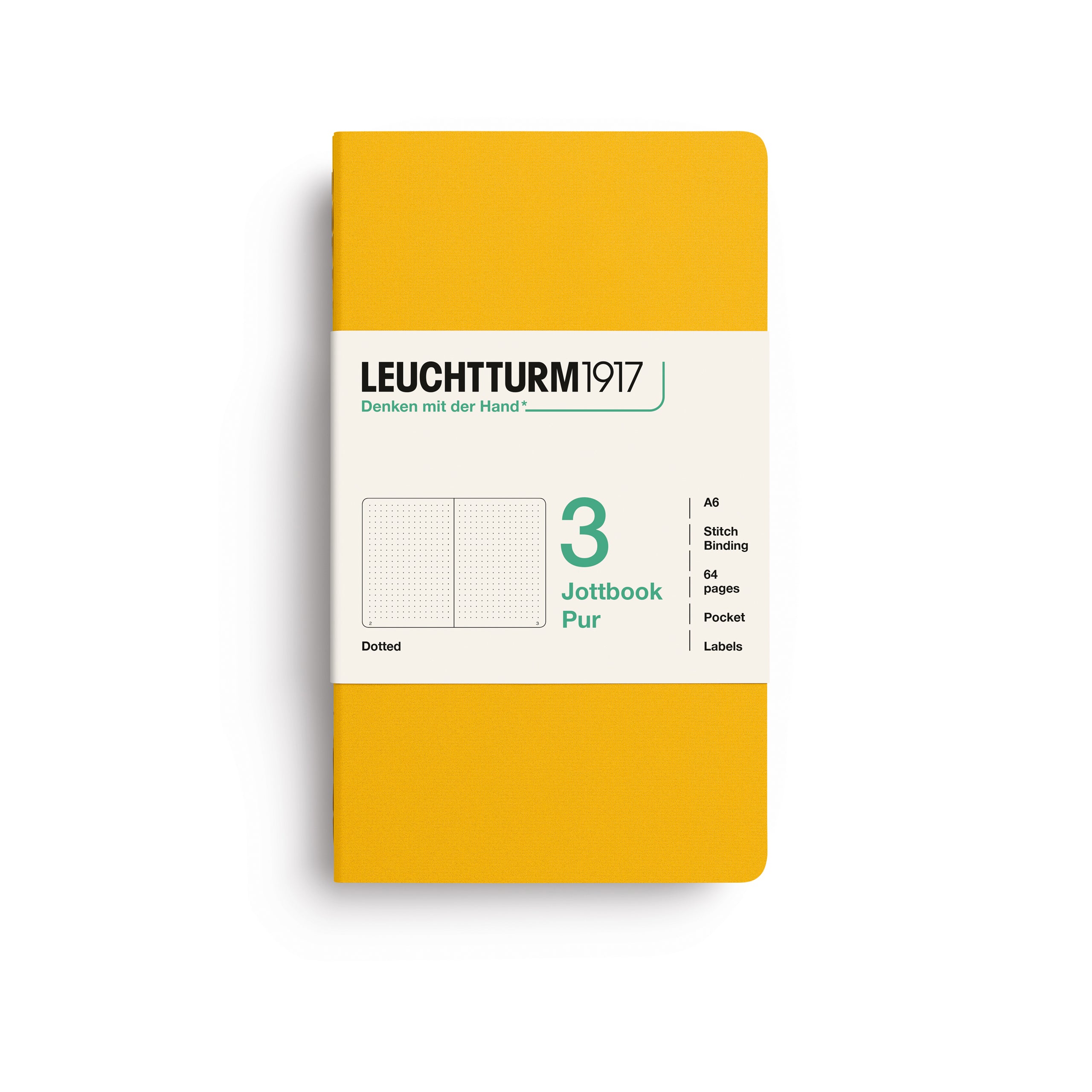 Carnet LEUCHTTURM1917 Jottbook Pur - A6 - Softcover - Pointillé - Sunflower