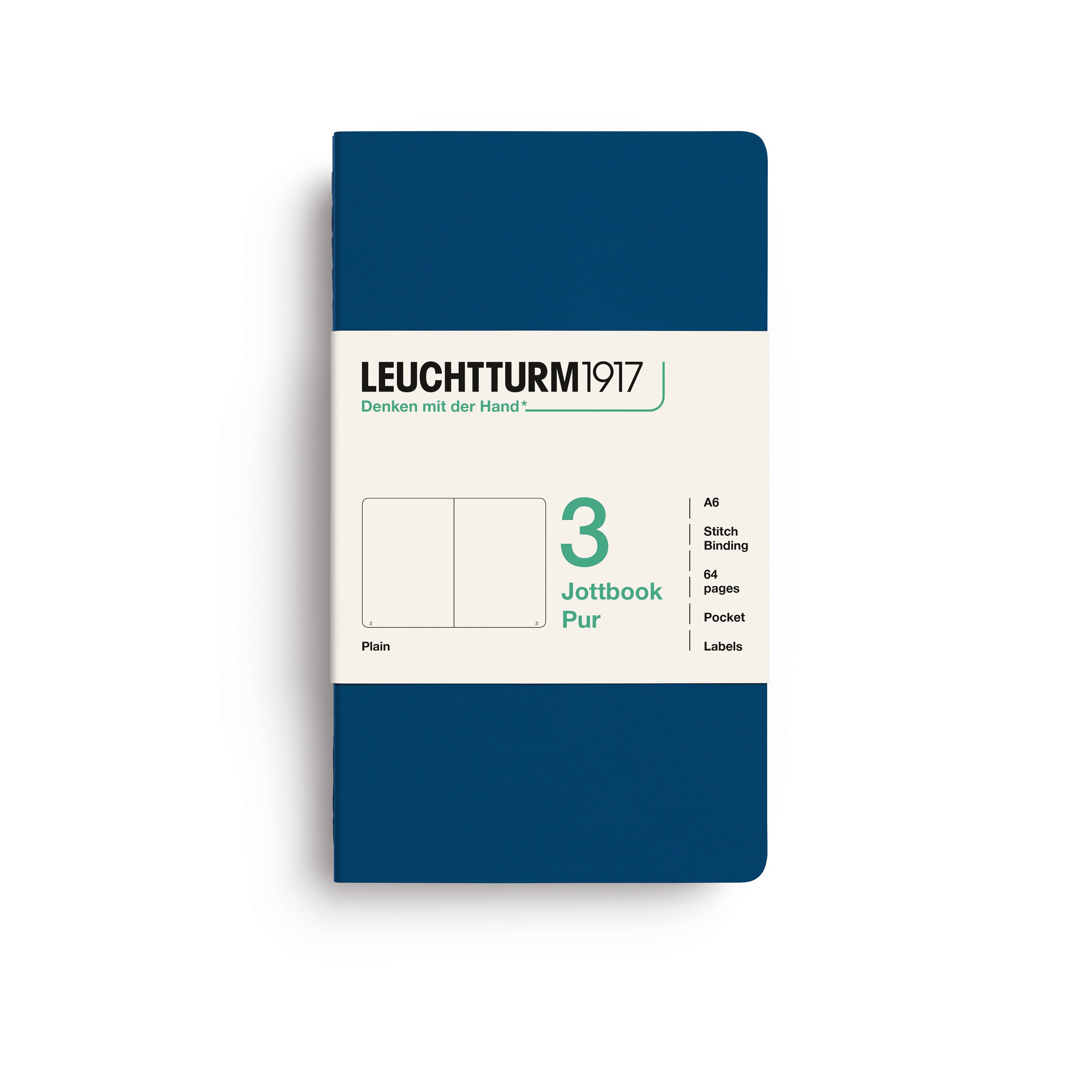 Carnet LEUCHTTURM1917 Jottbook Pur - A6 - Softcover - Uni - Indigo