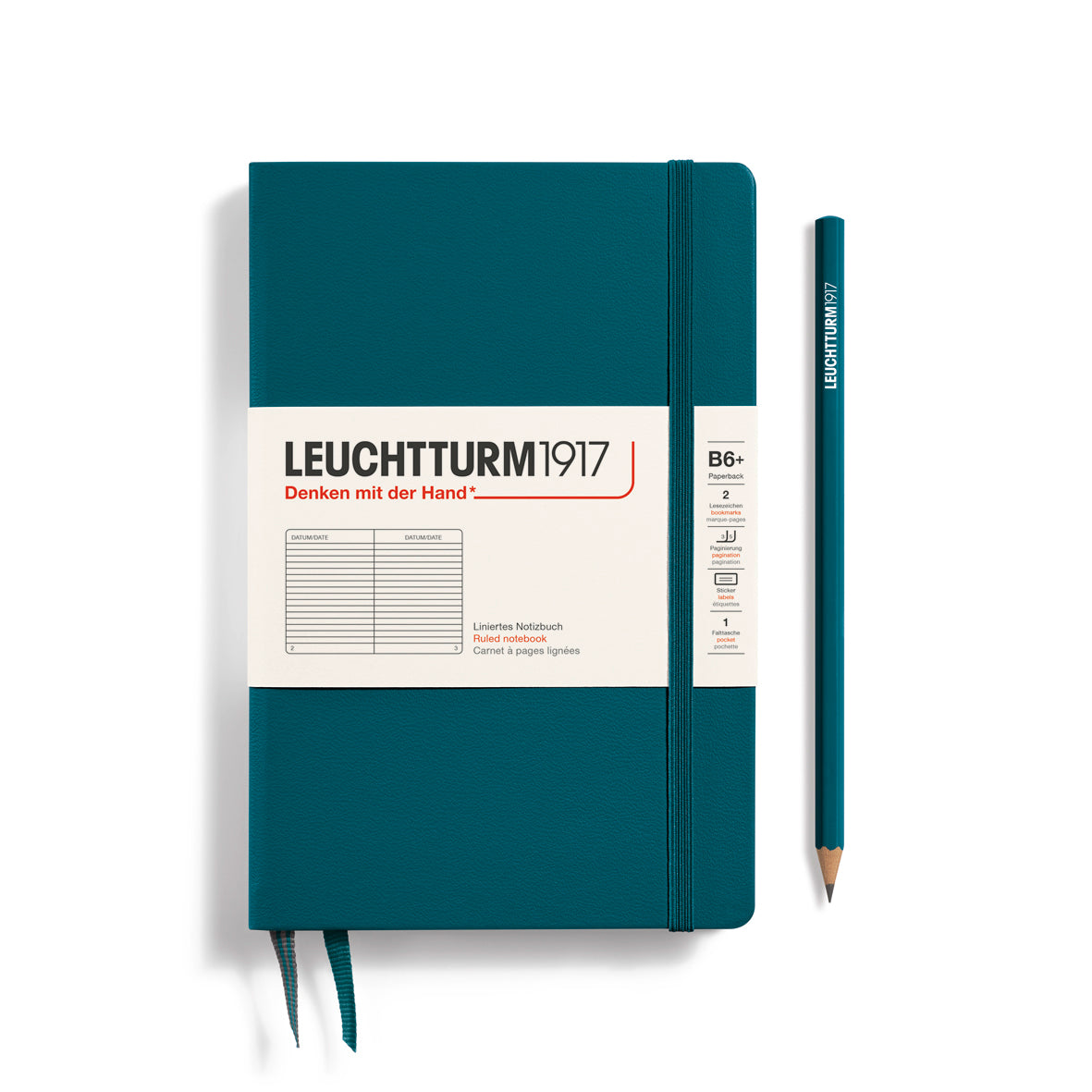 Leuchtturm1917 Carnet Classic Rigide Ligné B6+ / Ligné / Pacific Green