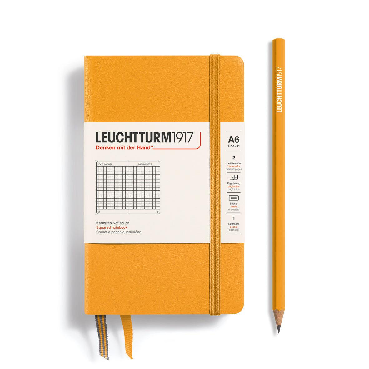 Leuchtturm1917 Carnet Classic Rigide Quadrillé A6 / Quadrillé / Rising Sun