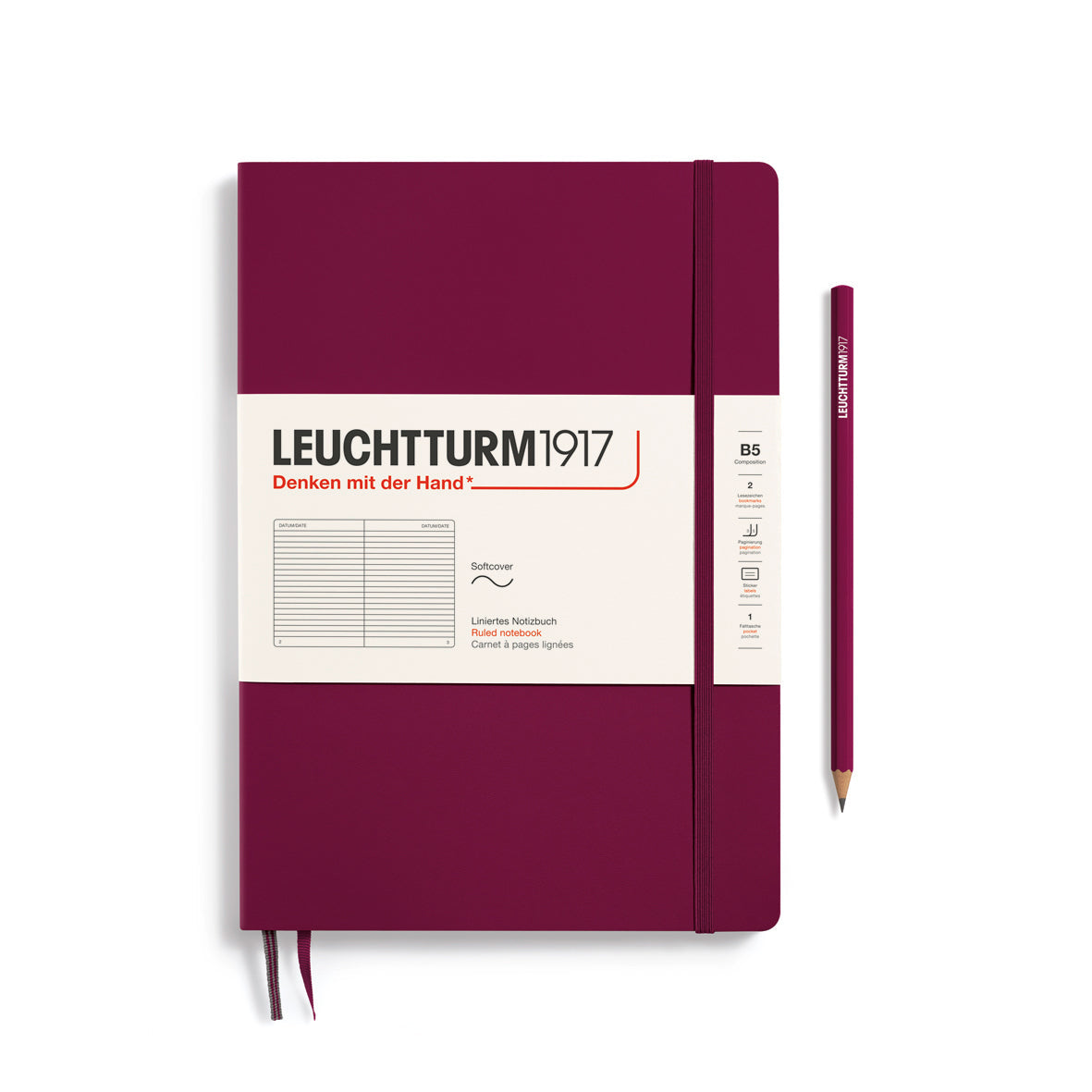 Leuchtturm1917 Carnet Classic Souple Ligné B5 / Ligné / Port Red 4004117551680