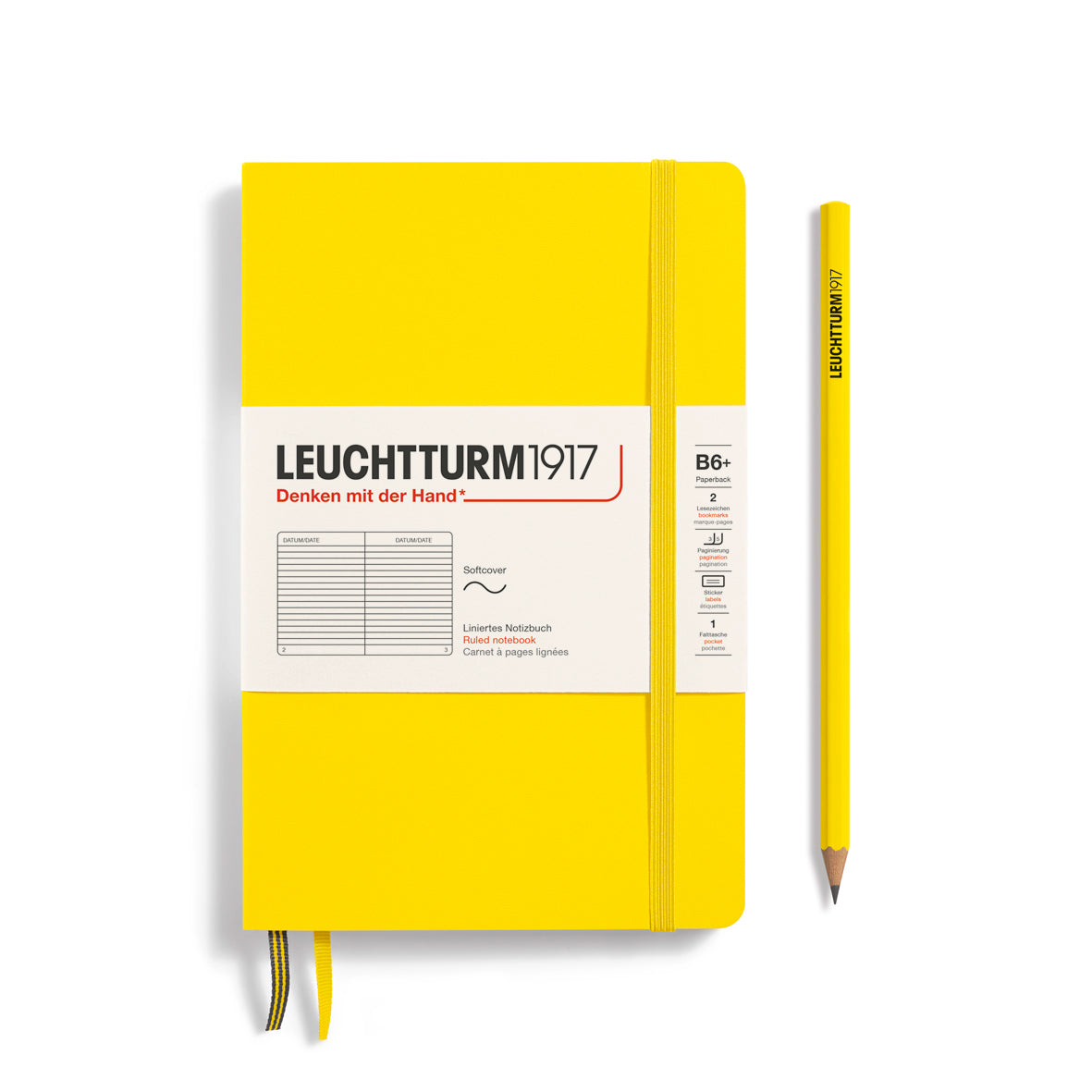 Leuchtturm1917 Carnet Classic Souple Ligné B6+ / Ligné / Lemon 4004117538681