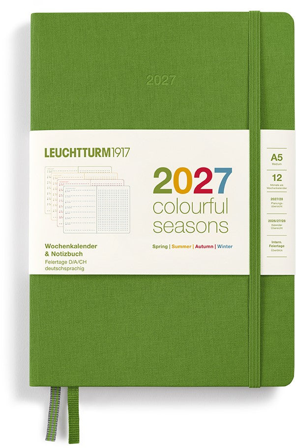 Agenda Colourful Seasons Edition 2027 LEUCHTTURM1917, Anglais - A5 - Hardcover - Green