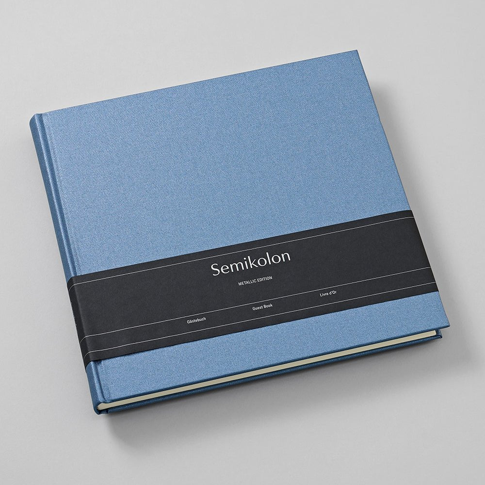 Livre d'Or SEMIKOLON Metallic Edition - 25 x 23 cm - Uni - Electric Midnight - 
