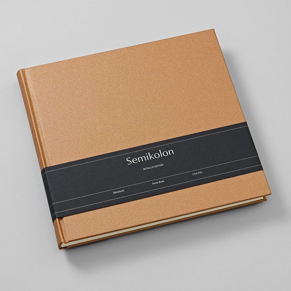 Livre d'Or SEMIKOLON Metallic Edition - 25 x 23 cm - Uni - Urban Bronze - 