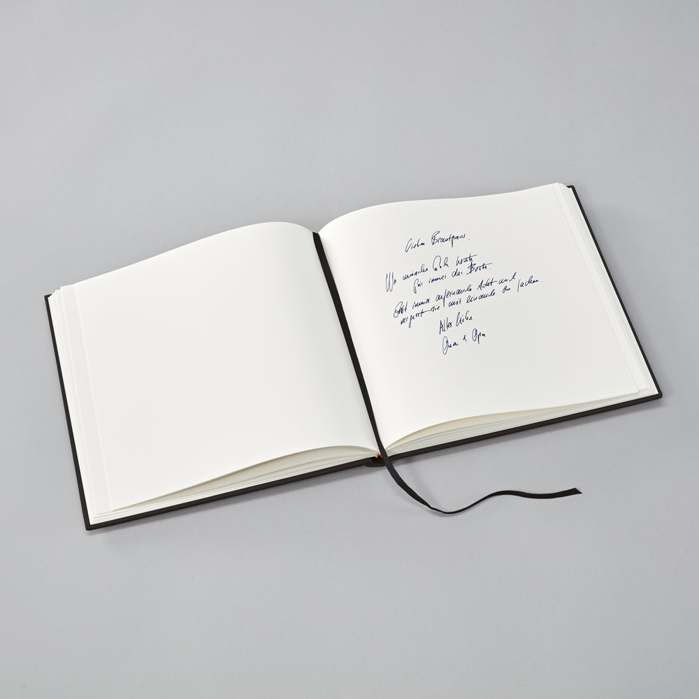 Livre d'Or Slim SEMIKOLON - 25 x 23 cm - Hardcover - Uni - Black - 4004117653735