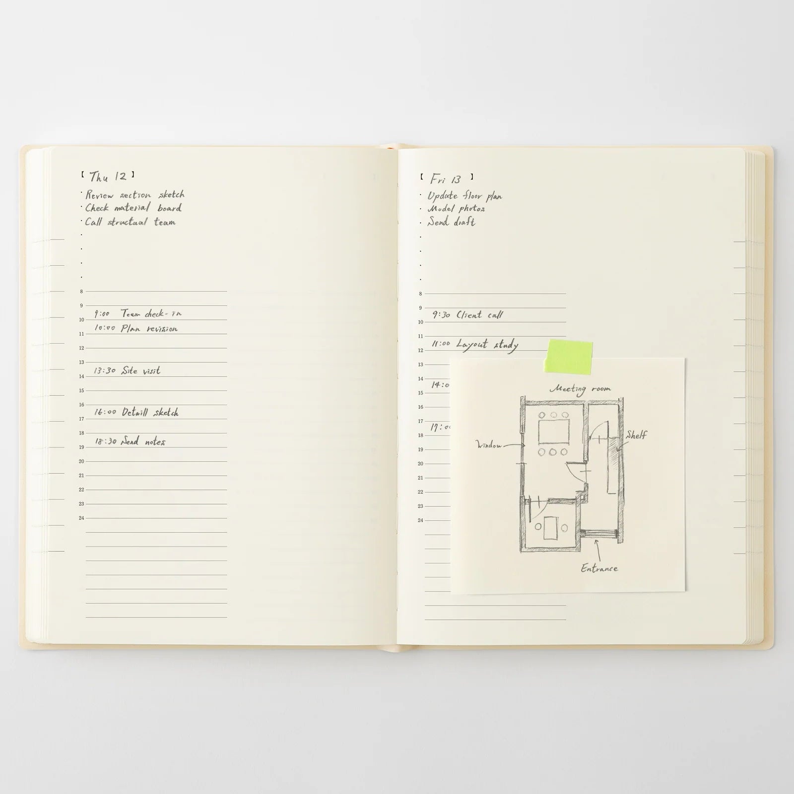 Agenda 2027 MD Notebook Diary 1 Day 1 Page - A5