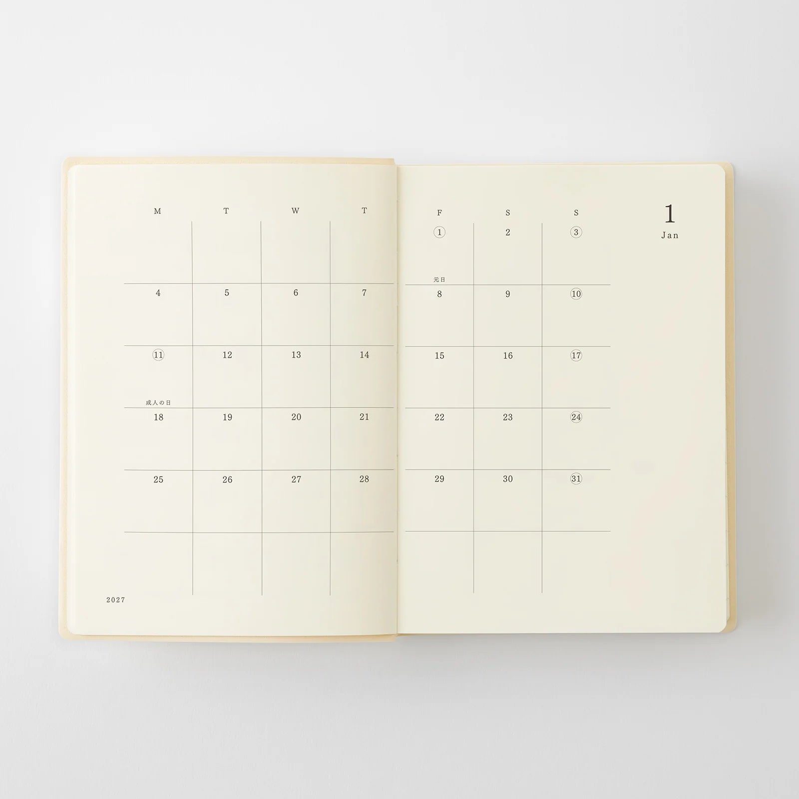 Agenda 2027 MD Notebook Diary 1 Day 1 Page - A6