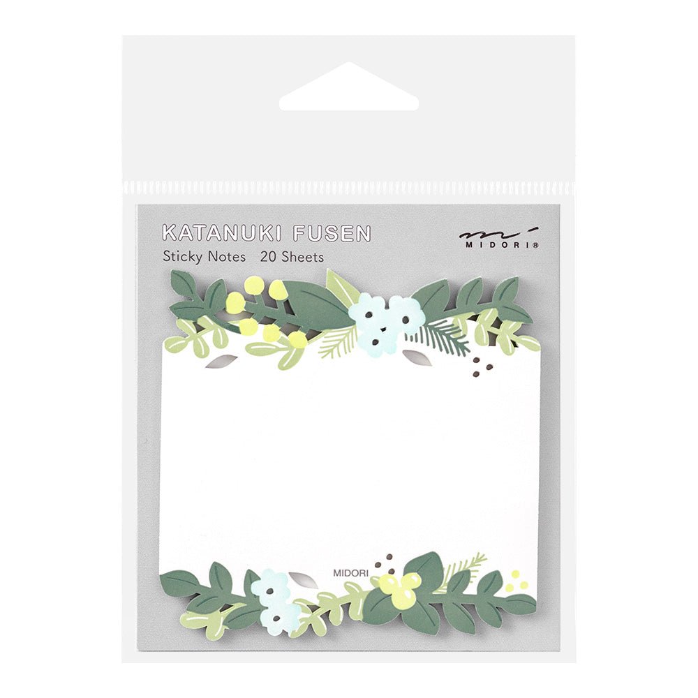 Notes adhésives MIDORI Katanuki Fusen - Feuillage - 