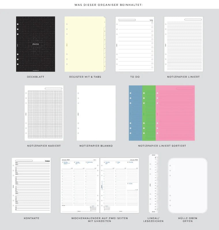 Organiseur FILOFAX Domino - A5 - Black - -