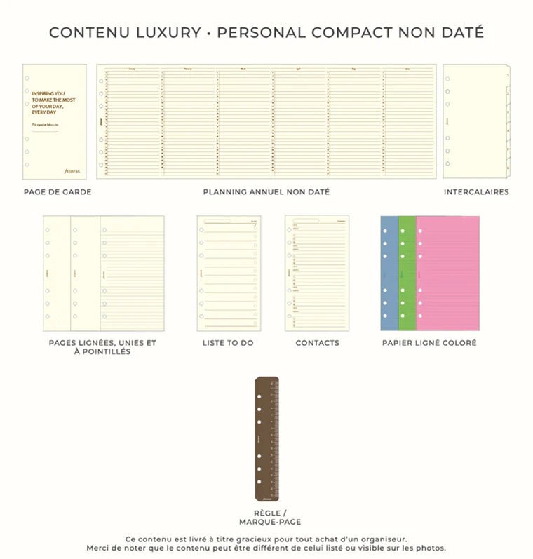Organiseur FILOFAX Malden Zip - Personal Compact - Stone - 5059145531424