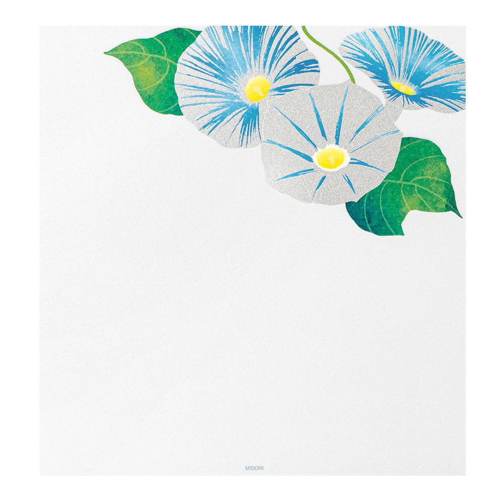 Papier à lettres MIDORI washi - 177 x 168 mm - Ipomée - 4902805871730