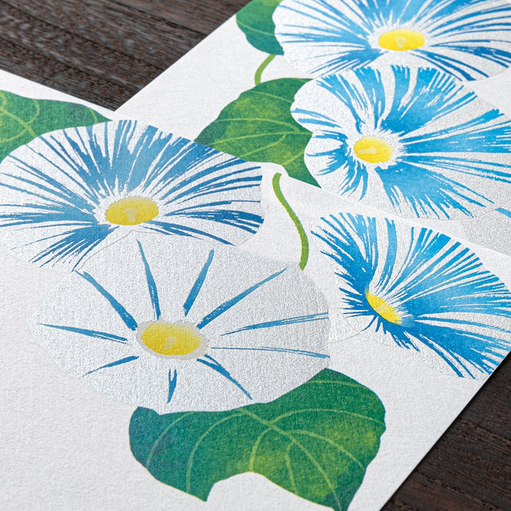 Papier à lettres MIDORI washi - 177 x 168 mm - Ipomée - 4902805871730