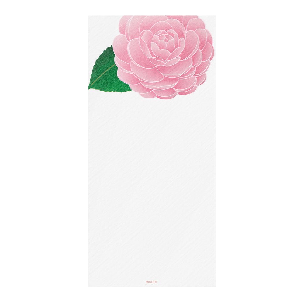 Papier à lettres MIDORI washi - 177 x 84 mm - Camelia Otome - 4902805895965