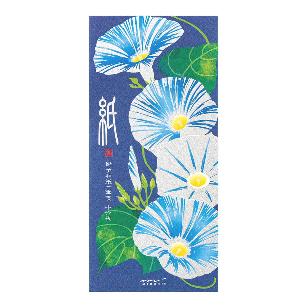 Papier à lettres MIDORI washi - 177 x 84 mm - Ipomée - 4902805895897