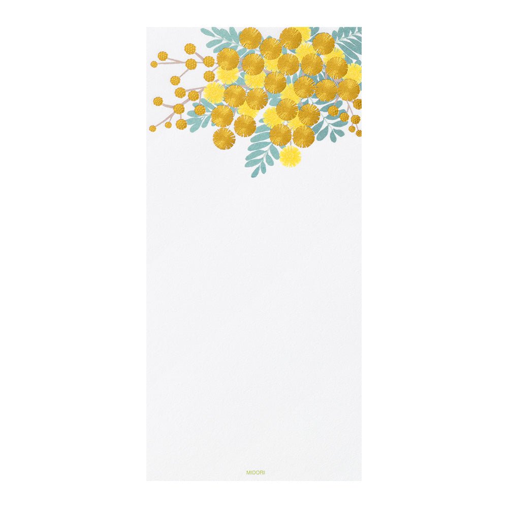 Papier à lettres MIDORI washi - 177 x 84 mm - Mimosa - 4902805895828