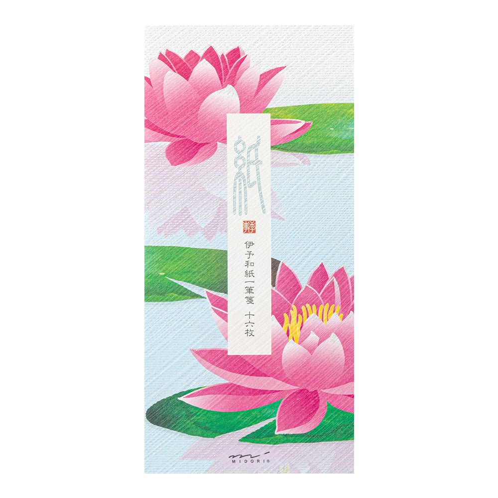 Papier à lettres MIDORI washi - 177 x 84 mm - Nénuphar - 4902805895903