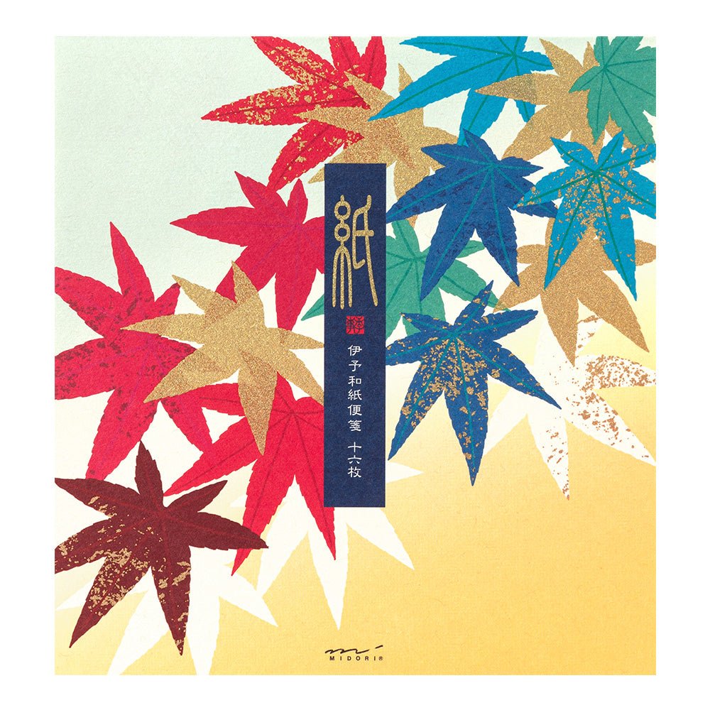 Papier à lettres washi MIDORI Érable Japonais - 17.7 x 16.8 cm - Illustré - 